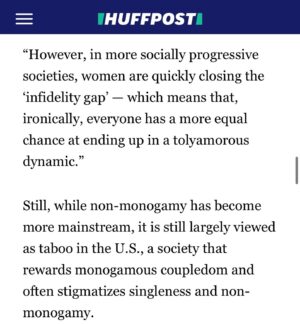 Dan Savage Instagram - @dansavage recently coined a new word—#tolyamory—to describe a form of non-monogamy that’s entered when people “tolerate,” “put up with,” and “turn a blind eye to” their partner’s extra-curricular sexual activity, but don’t openly negotiate or endorse it.

@huffpost reached out to me @love_insight_dating and Leanne Yau @polyphiliablog for comments. Check out the article for details! 💫

Please note that discussing this is not a *recommendation* for tolyamorous relationships. 🤷🏻‍♀️

But, it’s better to discuss what exists than to deny it. Tolyamory is a VERY common phenomenon, born from a society that attempts—unsuccessfully, of course—to enforce monogamy as a one-size-fits-all model.

Also considering the impact of vastly unequal power dynamics, especially between people of different genders and socio-economic statuses, many people end up in situations where they feel like they have no “good”—or better—option.

My hope is that this new media coverage of #tolyamory will bring more attention to the failures of mononormativity and the need for broader acceptance and normalization of #ethicallynonmonogamous ways of relating—so that we can all create more honest, transparent, and healthy intimate relationships! 😍

Thank you @kelseyborresen for bringing attention to this, and @dansavage for your awesome neologisms ❤️

@huffpostlife @polyphiliablog @kelseyborresen 

#enm #cnm #polyamorous #polyamory #ethicalnonmonogamy #consensualnonmonogamy #relationshipanarchy #solopoly #compersion #consciousrelationships