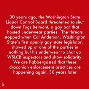 Dan Savage Instagram - There’s a lot gay men will take lying down. But raids on gay bars in 2024 in Seattle isn’t something we are gonna take.