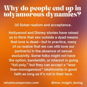 Dan Savage Instagram - 🤔 Some reflections on #tolyamory… 

…what do YOU think of this new term?

Check out @dansavage’s IG page or the Savage Lovecast Episode 900 for more info on all things toly! 

Thank you Dan for keeping us on our toes with your neologisms! 🔥

#compersion #cnm #enm #consensualnonmonogamy #ethicallynonmonogamous #ethicalnonmonogamy #nonmonogamy #mudita #swinging #solopoly #relationshipanarchy #sexatdawn