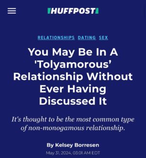 Dan Savage Instagram - @dansavage recently coined a new word—#tolyamory—to describe a form of non-monogamy that’s entered when people “tolerate,” “put up with,” and “turn a blind eye to” their partner’s extra-curricular sexual activity, but don’t openly negotiate or endorse it.

@huffpost reached out to me @love_insight_dating and Leanne Yau @polyphiliablog for comments. Check out the article for details! 💫

Please note that discussing this is not a *recommendation* for tolyamorous relationships. 🤷🏻‍♀️

But, it’s better to discuss what exists than to deny it. Tolyamory is a VERY common phenomenon, born from a society that attempts—unsuccessfully, of course—to enforce monogamy as a one-size-fits-all model.

Also considering the impact of vastly unequal power dynamics, especially between people of different genders and socio-economic statuses, many people end up in situations where they feel like they have no “good”—or better—option.

My hope is that this new media coverage of #tolyamory will bring more attention to the failures of mononormativity and the need for broader acceptance and normalization of #ethicallynonmonogamous ways of relating—so that we can all create more honest, transparent, and healthy intimate relationships! 😍

Thank you @kelseyborresen for bringing attention to this, and @dansavage for your awesome neologisms ❤️

@huffpostlife @polyphiliablog @kelseyborresen 

#enm #cnm #polyamorous #polyamory #ethicalnonmonogamy #consensualnonmonogamy #relationshipanarchy #solopoly #compersion #consciousrelationships