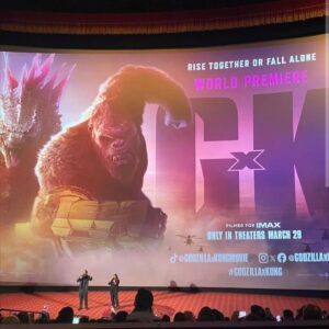 Dan Stevens Instagram - Wild scenes on Hollywood Blvd at the @godzillaxkong premiere last night. Thanks @legendary & @wbpictures for the block party!

Seeing what Adam Wingard has made @imax is epic fun.
🦖🦍🎉

...
🛍️ @ecduzit // @dzojchen @scarosso @panerai
🎨 @sonialeeartistry 
💇‍♂️ @serasloane