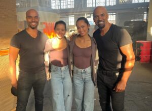 Dani Oliveros Instagram - Finally getting around to sharing some bts from @swatcbs 🥹 
Clearly the best set ever 🤍
Who watched the season 7 opener? 🥲