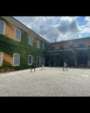 Daniel Brühl Instagram - A birthday to remember with my two friends @friederwittich and Benedict Wells at Museo Pezzoli, a magical hidden gem in Milano, Lago di Como visiting the Villa Erba Gastel Visconti where mighty Luchino Visconti lived and worked, a boat trip over the breathtaking lake… Grazie @guidotaroniphotographer and grazie @zegnaofficial, your elegance and kindness is infinite.