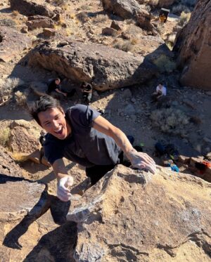 Daniel 'Cloud' Campos Instagram - Sent my first highball at Bishop last week 🙌🏽 I got knocked down multiple times. I lost count on how many attempts. My hands were raw, my feet were killing me. Every time I had to start over I needed to take a breath, push the pain to the side, forget about how far I got and focus back on one move at a time. The journey was exhausting, challenging, scary, frustrating, painful and at times discouraging. But with every attempt I got closer and closer to the top and all those negative mind sets turned into positive ones. The journey became exciting, exhilarating and hopeful! Once I reached the top I heard the support of my friends down at the bottom and was greeted by @dr.climb at the top who captured those fulfilling moments on my face in real time 🙏🏽 Thanks to my friends and the climbing who pushed me to the top 👊🏽 first photo by @carrmelisaa video by @geraldnonadoez