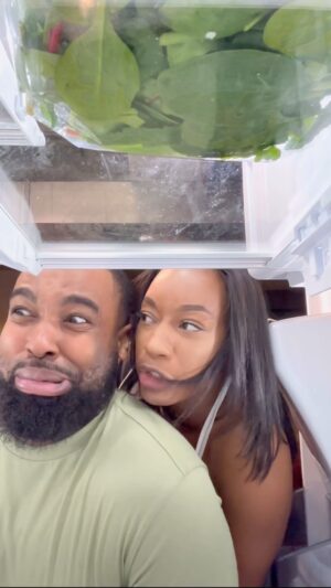 Daniel Curtis Lee Instagram - Back at the fridge, waiting for groceries to magically appear. 🕰️🍔 Who else makes an hourly pilgrimage to your empty fridge? @msoneil reporting live from the kitchen #restock #food #fridge #refridgerator #hunger #newscaster #newsanchor #danielcurtislee #raecheloneille #groceries #eat #malnourished #icebox #cooler #freezer #snacks #cleanfreak #badroomates  #roomates #relationshipproblems #hungry #kitchen #sink #faucet #reporter #breakingnews #cookie #nedsdeclassified #skit