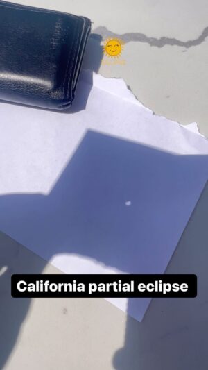 Daniel Curtis Lee Instagram - Solar Eclipse spotted in California using the pinhole method. #eclipse #partial #partialeclipse #2024eclipse #science #astronomy #totality