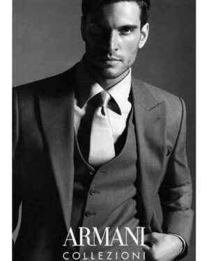 Daniel Di Tomasso Instagram - Love that I stumbled upon this old campaign. My grandfather was a tailor.  It always felt special when he would fit me for a suit or alter my blazers for school. For me, the classic lines and understated simplicity of @giorgioarmani has always been synonymous with men’s fashion.  I remember being very excited to work with #Armani and even more excited to share the work with my Nonno. Shot by the legend #aldofallai. #mensfashion #armani @fashionmodel.it