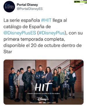 Daniel Grao Instagram - Que alegria anunciar que HIT 1 llegará a @disneypluses el 20 de octubre!
@grupo_ganga