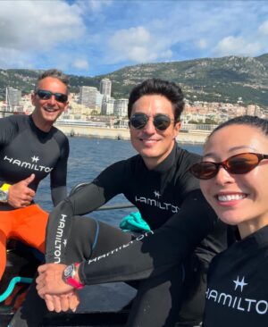 Daniel Henney Instagram - Thank you @hamiltonwatch and @pierrefrolla for the most amazing first free diving experience in Monaco:). Proud of our 15 meters!