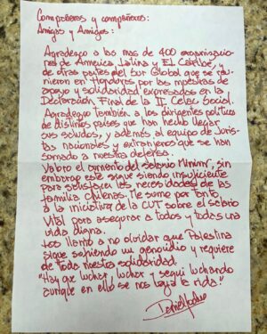 Daniel Jadue Instagram - ‼️✉️ El Alcalde Jadue envía nuevo mensaje para agradecer “al equipo de juristas nacionales y extranjeros que se han sumado a nuestra defensa” y valora el aumento del sueldo mínimo aunque “sigue siendo insuficiente para satisfacer las necesidades de las familias chilenas”.