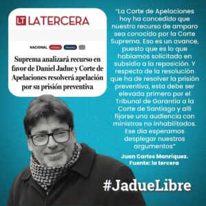 Daniel Jadue Instagram - 🔵 Defensa se refiere a decisión de la Corte de Apelaciones de que el recurso de amparo sea conocido por la Corte Suprema. #JusticiaParaJadue #JadueLibre