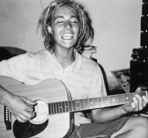 Daniel Johns Instagram - Until Past, Present and FutureNever this picture was stored in my Mum’s cupboard. She took it while I was playing stupid made up songs for Dylan Lewis when we were filming the Recovery silverchair Special at my parents house.

When I think of this time in my life, I think of my home city of Newcastle. 

It was just before we kicked off the Summer Freak Shows, it was my final year of school at Newcastle High.

I was skating the day before with my mate ‘Chips’ in the Market Town carpark, Chips was in a local hardcore band called Disengage this whole scene inspired the song ‘Satin Sheets’ on Neon Ballroom.

I can’t remember whether this was before or after I was kidnapped by @ajohns74 after the Knights won the Grand Final in ‘97.

I love this photo because I’m smiling and because it was taken by my Mum. It also inspired the ‘Tickle Me Johnsy’ that was made by legendary puppeteer @jarrodboutcher and sits proudly in the exhibition.

I love Newcastle, I still live here to this day. 90% of FutureNever was recorded in my house in Newcastle, I chose the vinyl colours of Red and Blue to represent the pride I have in this city, the marble effect of the vinyl symbolises the marble @mattyryan bust of present day me on the cover of the album.

To celebrate my love for Newy, Radio Velvet has a Newy bundle with a signed Red and Blue marble vinyl, a postcard from 1997 me (with a super random message from my 17 year old self) and a randomly selected time-travelling DanieLorean pin, hit the LINK IN BIO if you want one. Limited to 299 units globally.

Note- that vinyl and pin ships immediately and the post card will be sent on a mystery December date and it’s funny.

Love you all, yeeeeeeeew to Newy 🤙

2022 Daniel Johns 💙❤️