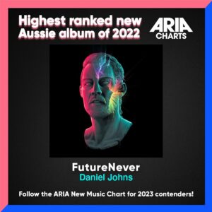 Daniel Johns Instagram - The @aria_official End of Year Charts are in and I’m truly blown away to see that FutureNever is officially the HIGHEST SELLING 2022 album release by an Australian artist 🤯🤯🤯

So many incredible Australian artists released amazing albums in 2022- I still can’t really believe this is real.

Thank you to all of the talented and kind legends who worked on this record with me and the 🐐🐐🐐🐐@bmgausnz 

I’ll forever remember 2022 as the year I truly reclaimed my art and I dedicate this and FutureNever to you all for being the best and most loving supporters in the world 💜

Dan x