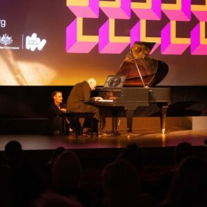 Daniel Johns Instagram - Booked a last minute trip to Adelaide to support my friends. It was sold out. So I sat on the floor. @adlfilmfest