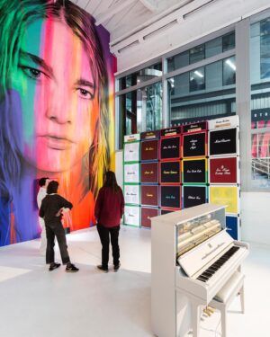 Daniel Johns Instagram - When imagining Past, Present & FutureNever we had a vision to create 2 distinct spaces each designed to elicit a very different response from people.

A completely free easily accessible, light and bright gallery space with a focus on minimalism before juxtaposing that experience with a dark and bold journey into the FutureNever in the main space next door.

Today is the last day to see the former, as we close this part of the exhibition down after an incredible run.

@claire_foxton thank you so much for the glorious 8m mural of a 1997 me. While I’ll be emotional to see it painted over, I’m truly grateful that many of us were able to see this piece of art in full bloom. 

To @theglassfrontproject thank you for bringing my vision for the FutureNever ghost pianola to life, it’s a glorious beast that I’m looking forward to having in my studio at home. To @beau_golden thank you for taking my songs back to the FutureNever in such wonderful and unexpected ways.

To the team @fingerscrossed_creative thank you for figuring out a way to build a truly monstrous (in the most wonderful way) stack of amplifiers and cabs celebrating many chapters of my musical legacy. I’ve loved seeing the photos of people standing in front of this monolithic installation.

Finally to my new friends at @rialtomelbourne thank you infinitely for allowing me to be the first person to occupy this space in your incredible building.

The bad news, your last chance to EVER see this space is today until 5pm this evening. To the people of Melbourne, come and celebrate art instead of celebrating animal cruelty on this public holiday.

The good news, the main space is open until December 23rd and the FreakBox is back!! 

📸- @benkingphotography 
💜- @bmgausnz