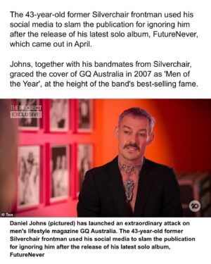 Daniel Johns Instagram - @gqaustralia look what you’ve gone and started- more scandal in the Daily Mail.

Shout out to @jennyd7345 for making it into the story and @mattryan for the digitally designed bust of Johns.

#troubledstar #theycalledmejohn #former #silverchair #frontman #extraordinaryspray