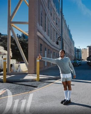 Daniel Kyri Instagram - NEW!! @outmagazine spring fashion issue ft me on the iconic @unistudios backlot!
S/O @dnlreynolds & this whole team for making the day so fun & @etcandcompanyla for holding me downnn
Swipe 👉🏾 for some #bts shots of me feeling my oats 😘 
#linkinbio