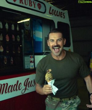 Daniel MacPherson Instagram - LAND OF BAD 🔥🔥🔥 ➡️

Now my Strike Back action & weapons training was swapped out for some proper acting gymnastics on Land of Bad - as well as a career best Mustache I think! 

Working for the second time opposite my Poker Face Co-Star & Director @russellcrowe & with the fantastic @chikathat, we spent the last few weeks of the Gold Coast shoot bringing the ship home in Studio. A killer script from @davidfrigerio & in the hands of @superswift - we jammed & worked up ideas as we went, and filmed into the night -  adding to the EPIC action that had already been shot with @liamhemsworth @hemsworthluke @rickywhittle & Milo. All led by a tireless, world class Aussie Crew. 

Yes I kept the hat. And the Mustache. 

LAND OF BAD - In cinemas Feb 16 🇺🇸 

GO VOLS
#landofbad #landofbadmovie
