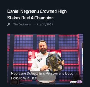 Daniel Negreanu Instagram - I play poker to win trophies. 

This is my first belt and it’s heavy!