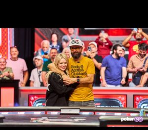 Daniel Negreanu Instagram - WOW, what a night! @dnegspoker finally got that 7th bracelet we all knew was coming. The 50k PPC is THE EVENT he wanted to win and he did it.

I saw a lot of people tear up last night and it just proves how many people are true fans. Core memory, right here. 🥺

I love you. ❤️ 

📸: @enriquemphoto 
@pokergo 
@wsop 
@ggpoker