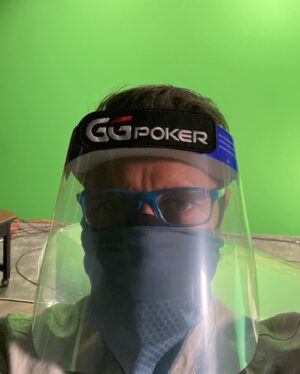 Daniel Negreanu Instagram - Hazmat engaged. Double mask face shield combo. 

No, @ggpokerofficial doesn’t make these but I figured I’d represent anyway 😂😂😂