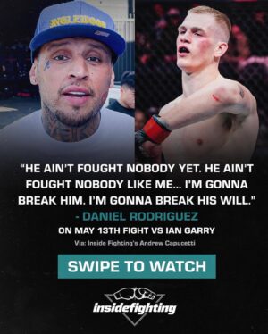 Daniel Rodriguez Instagram - @d_rod_ufc is back in the octagon on MAY 13TH facing off against Ian Garry.🔥

Tune in on ABC for the main card at 12pm PDT. You won’t want to miss this one.💣💥 

📷: @timothy.kwon 

#DRodUFC #DRod #UFC #UFCFightNight #FightNight #UFCFighter #UFCFighters #CombatSports #MartialArts #MMA #MMAFighter #PerformanceCamp #ForjFitness #AthleteTraining #PerformanceTraining #SportPerformanceTraining #AthletePerformance #StrengthTraining #StrengthAndConditioning #StrengthCoach