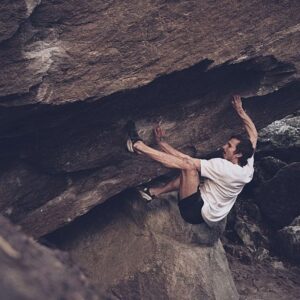 Daniel Woods Instagram - “Ninjutsu” (8B )

great moves and hold set on this one. 

Feels good to be back in Ticino! 

Photos @lisapaarviophotography 

@thenorthface @thenorthface_climb @evolv_worldwide @organicclimbing @frictionlabs @physivantage
