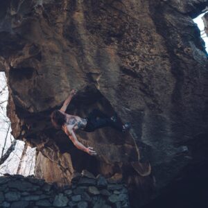 Daniel Woods Instagram - “Fight Club” (8B ) 2nd ass-ent

Another stunner from Bavona. 

20 moves of power resistant climbing.

The first half of the climb  is the business, followed by the pumpy 2nd half mental crux. 

FC has a perfect hold set, unique rock (mix between granite and limestone), and funky moves. Props to @shawnraboutou for snaggin the FA.

Photo 1 @neilson.ben 
Photo 2 @honngy 
Photo 3 @honngy 
Photo 4 @neilson.ben 

@thenorthface @thenorthface_climb