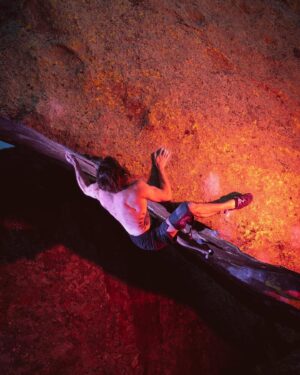 Daniel Woods Instagram - Multiverse (v14)

4th asc.
Stoked to see this thing through.
Injured inner thigh muscle, uncomfortably cold conditions, and sickness all hit at me while I had one objective in mind… finish multiverse. In the end everything worked out and patience always wins. Phenomenal piece of rock and moves… worlds best shit right here. 

Photos @bearcam

@thenorthface @thenorthface_climb @evolv_worldwide @organicclimbing @frictionlabs @physivantage