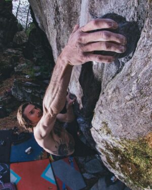 Daniel Woods Instagram - “The Dark Passenger” FA (8B ) proposed 

Location: Bignasco, Bavona
Details: around 9m tall, 40 degrees overhung 

In 2020 I found this big wall uphill from Grandissimo. I rapped down and briefly brushed up the top section. At first glance I thought it was going to be a nice 8A highball on perfect rock. I tried a few of the moves, then abandoned it for other lines. It was going to take way more preparation work and a lot of pads to try and climb it. 

This year I decided to revisit the wall and thoroughly clean it. With the help of a ladder I could see what the bottom section was about. The hold selection was pretty all time. Two perfect pockets led to two perfect pinches. The left hand pinch was sloping and narrow. The right hand pinch was sloping and wide. From this position you explode out left hand to a banana shaped grip that is good but rounded. This is the crux move. Boulder one ends here. 

Boulder 2 is more technical and psychological. The holds are friction dependent and turned in a way that makes the positions feel uneasy. The top-out is not very secure feeling as well. There is a bulge encounter on these sloping pocket esq. dishes. The final move to get your torso over the bulge to a point where you can stand up is  committing. You do this section around 9m off the deck. 

Overall this line climbs like a mini route with no rest. Fatigue built more than I expected for the final lip encounter. I envisioned feeling fresh for the top-out, but instead had numb fingers and a decent pump going. It was my last day though so I went for it and hoped for the best. The experience was exhilarating. It’s been a while since I’ve done a psychologically hard line.

Boulder 1 felt to be soft 8B. Boulder 2 felt like soft 7C  with a psychological element added to the difficulty. 

Best line that I have found and cleaned. Made my swiss trip. 

Photos: @bobbysorich 

@thenorthface @thenorthface_climb @evolv_worldwide @organicclimbing @frictionlabs @physivantage