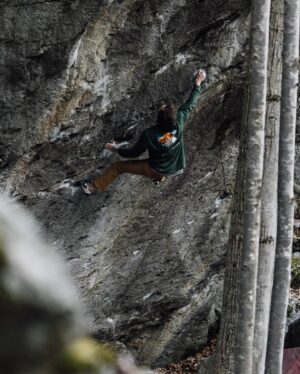 Daniel Woods Instagram - Embrace Gravity 8B 

Location: Bavona
Wall found by: @jwebxl @patinaeater 
Embrace gravity FA: @kimmarschner 

This is one of those lines that leaves ya jaw dropped and itching to climb. The hold selection, rock texture, and movement are perfect. It’s tall but not dangerous. Was hyped to have stellar conditions and climb it right before the epic storm system came through. 

Photos: @samm_pratt 

@thenorthface_climb @thenorthface @evolv_worldwide @organicclimbing @frictionlabs @physivantage