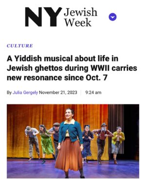 Daniella Rabbani Instagram - Thank you @nyjewishweek for this wonderful review of Amid Falling Walls. Link in stories to the full article thoughtfully written by @juliagergely. 
.
.
.
#offbroadway #musicaltheater #jewishandproud #yiddishtheater
