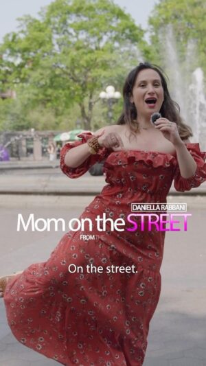 Daniella Rabbani Instagram - 💕🙀Mom On The Street’s hard hitting questions! IS SHE OK? To find out: check out The Mom Curious Podcast wherever pods cast. This week’s episode with @courtneyannplatt slaps! 🙀💕
.
.
.
#selfdiscoveryjourney #funmom #coolmom #momoftwo #mompodcast