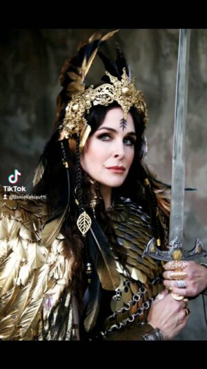 Danielle Bisutti Instagram - Now that the Valkyries have taken flight...the Nine Realms are a safer place.
As for the world and who runs it? Well, we've got an idea.
Go to our YouTube channel Perfect Timing Productions and watch 'Song of the Valkyrie' now!
Like, Subscribe and SHARE! 
#Girls #Valkyries #SongOfTheValkyrie #FreyaFriday

Follow our Valkyrie Cast:
@daniellebisutti @imbrettdalton @EVANNEELIZABETH @moonlitewolfpro @pheobeharpist @KENDALL.RUCKS @miiichelliott @jenkuhn_

📸 @kimwoophotography

Special Thank You to our Make-Up sponsor @MACCosmetics and our Valkyrie Costume Sponsors @WesternCostumeCompany for the amazing Valkyrie Armor wear and Jacob Meir of @forthestarsfashionhouse for the Valkyrie Queen's couture golden wings!

#TeamFreya #valkyriequeen #SecretProject 
#SongOfTheValkyrie #NorseMythology #FantasyFilm
#MusicVideo #LanaDelRey #VideoGames
#CoverSong #BearMcCreary #MemoriesOfMother
#LoveLetter #FanAppreciation #Transformation
#Empowerment #share #MACcosmetics #Beyonce
#womeninfilm #femaledirector #womenfilmmakers #womanempowerment 

Starring: Danielle Bisutti as Valkyrie Queen Brett Dalton as Every Man Krystal Holmes as Sigrún Evanne Friedmann as Gná Kendall Rucks as Gunnr Pheobe Madison Schrafft as Hildr Michelle Elliott as Rota Jen Kuhn as Kara

CREDITS:
Director, Writer, Producer, Singer - Danielle Bisutti
Co-Director, Director of Photography, Editor - Stefan Colson
Producer, 1st A.D. - Amber-rain Montervino
Music Producer - Rob Christie
Production Company - Perfect Timing Productions
Graphic Designer - Christopher Daniels

Wardrobe Designer @mademoisellegigi 
Wardrobe Second @ivette_hernandez 
Wardrobe Assist @desidesidesi 
Make-up - @goldiestarling @kcmussman 
Hair - @serranostudiosla @rats.nest.beauty