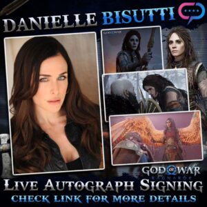 Danielle Bisutti Instagram - CALLING ALL GOD OF WAR FANS!!!!  Danielle Bisutti, the voice of Freya,  and the cast of God of War will be signing LIVE on December 2nd!!!!  You won't want to miss this!!!!  The perfect gift for the God of War fan!!!! @daniellebisutti

Check link for details - https://ow.ly/RbRb50Q6BBj

#GOW #GOWR #GodofWar #GodofWarRagnarok #Kratos #Tyr #Mimir #Freya #Odin #Sindri #Atreus #Faye #Angrbroda #Brok #Autograph