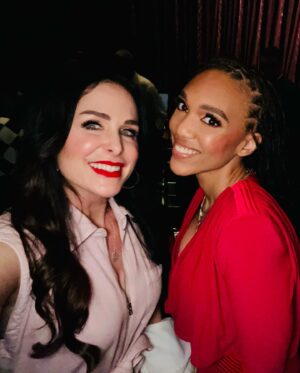 Danielle Bisutti Instagram - I rarely see a film twice and boxing 🥊 scares me. #biggeorgeforeman IS THE BEST FILM I’VE SEEN IN A LONG TIME! This courageous All-American story has everything you want in a movie: Struggle! Faith! Resilience! Transformation! Success! 
I believe this PERFECT FILM will uplift & change lives.

Brilliantly acted by @davis_khris 
Flawlessly directed & co-written by @George_Tillman Masterfully Produced by my pal @davidzelon @mandalaypictures I was so excited and grateful to meet the incredible George Foreman and his daughter-in-law Lee Mariah Rose at the premiere.

Sony Affirm Films and Mandalay Pictures THANK YOU for making this positive relatable and inspiring movie. It might just be what the world needs right about now. 🙏🏻💞🙏🏻 
I encourage everyone to go see it and tell me how it made you FEEL! 

“Sports are sports. It’s all about how we carry ourselves out of the ring.” ~ George Foreman 🙏🏻💯🥊

Pink Denim Jumpsuit @eticadenim @michelemariepr @icon_pr 
💄 @narsissist 

#film #movie #filmpremiere #moviepremiere #affirmfilms #faithbased #inspirational #uplifting #sony #sonypictures #mandalaypictures #boxing #american #hope #boxer #georgeforeman #biggeorgeforeman🥊🥊
