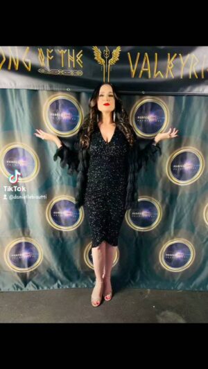Danielle Bisutti Instagram - IN TWO MORE DAYS… “Song of the Valkyrie” will be yours.

Until then…MEET THE VALKYRIE CAST, CREW & FRIENDS!

Our premiere party soared! See any familiar faces? 

COMING SOON 12.14.22 @ 4:00p.m. PST @ YouTube - Perfect Timing Productions Link in Bio

IG LIVE with Danielle & Amber-rain @ 5:00p.m. @DanielleBisutti 

Cast:
Danielle Bisutti as The Valkyrie Queen
Krystal Holmes as Sigrun
Evanne Friedmann as Gna
Kendall Rucks as Gunnr
Pheobe Madison Schrafft as Hildr
Michelle Elliot as Rota
Jen Kuhn as Kara
Brett Dalton as The Every Man

#TeamFreya #ValkyrieQueen #SecretProject
#SongOfTheValkyrie #NorseMythology #FantasyFilm #MusicVideo #LanaDelRey #VideoGames #CoverSong
#BearMcCreary #MemoriesOfMother #LoveLetter
#FanAppreciation #share

CREDITS:

Director, Writer, Producer - Danielle Bisutti
Co-Director, Director of Photography, Editor - Stefan Colson
Producer, 1st A.D. - Amber-rain Montervino
Music Producer - Rob Christie
Production Company - Perfect Timing Productions
Graphic Designer - Christopher Daniels

Dress - Express Clothing
Lipstick - MAC Cosmetics #RubyWoo
Hair & Make-Up - Jael Serrano