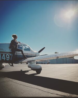 Danielle C. Ryan Instagram - Flyin into February like…. 

Had such an amazing time with @iambretjames and @katythetrask  and can’t wait for my next flight! 🛫 #imhooked #plane #flight #pilot #takeoff