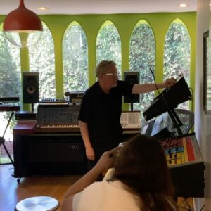 Danielle 'Danz' Johnson Instagram - Well, up there with one of the coolest experiences of my entire life!

Interviewed the legendary @markmothersbaugh of @clubdevo for @synth_history.

Photographer: @ambarbecutie 
Camera and Lighting Assistant: @max_flick 
BTS: @pastramiguy69 
3D Miniature Print: Danny Baxter
Special Thanks: @laurelstearns.

🙌