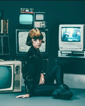Danielle 'Danz' Johnson Instagram - Y’all old timer CM fans are probably aware that I been obsessed with vintage TVs for a while.

I used to have a whole collection of ‘em just stacked on top of each other in my old music studio (see Amnesia vid). The white Panasonic one (seen in the first photo) was my friend @jer_____________ ‘s that I would borrow constantly for random things like the last @channel9records @synth_history pop-up shop in New York. 

Anyway, I got rid of all the TVs. A lot of them didn’t work anyway or didn’t even have an RCA hookup (I got them for the way the static looks). I also moved into a small studio apartment in Manhattan where I had no space (we’re talking mini-fridge and twin bed type of place, no room for excess non-working TVs).

Needless to say, I finally got another one today. It’s working and I now have enough space for it in my studio here in Glendale.

So here’s to VHS players and analog things. 🖖

First photo snapped by @chadkamenshine.
