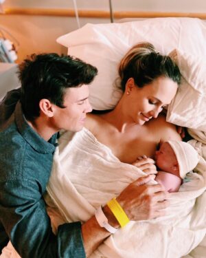 Danielle Demski Instagram - In the midst of a global pandemic this sweet little boy decided to make his grand entrance...Welcome to the world Brayden David Erickson! Born April 10th weighing 8lbs, 10oz and 21 inches. After laboring at home with my husband and my doula, we arrived at the hospital and 50 minutes later he was born. I was able to deliver unmedicated as I was hoping. It was a truly beautiful and empowering birth💙💙💙
.
Our family wants to send a special thanks to the brave, selfless, and caring medical staff who were there with us along the way. We so appreciate their dedication. It definitely isn’t an easy time to bring a baby into the world but we are grateful, healthy, happy, and enjoying our bonding time together at home👨‍👩‍👧‍👦❤️👶🍼
.
.
.
.
#newborn #momlife #babyboy #boymom #alonetogether #quarantinebaby #birth #family #instagoodness #grateful #unmedicatedbirth #naturalbirth