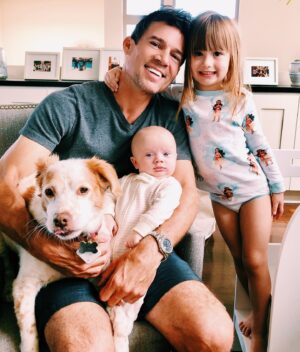 Danielle Demski Instagram - Happy Father’s Day to this amazing Daddy of three! 👧🏻👶🏼🐶
Thank you for being an incredible husband and an even better Father. There’s no one else I’d rather be on this wild parenting ride with❤️
.
.
.
#fathersday #girldad #boydad #furbaby #family #dadlife