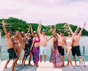 Danielle Demski Instagram - I miss hugs, I miss my travel buddies, I miss invading my friends personal space. I’m ready to go from #togetheralone to just #together 👫😫
.
Who else misses rubbing shoulders with your crew??❤️
.
.
.
.
.
#missmyfriends #socialdistancing2020 #alonetogether #puntamita #mexico #boatlife #waybackwednesday