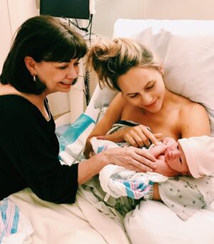Danielle Demski Instagram - Happy (belated) National Daughter’s Day to the woman who made me a daughter and the daughter who made me a mama. Love these two to the moon and back❤️🌙 #nationaldaughtersday 
.
.
.
.
#threegenerations #motheranddaughter #babygirl #family #love #instagoodness