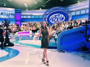 Danielle Demski Instagram - Guess who’s back on Let’s Make A Deal on CBS this season!🎤💃🎬✨
.
I’m super excited to be working with this awesome group of people again so be sure to check out today’s episode to see yours truly, along with the fabulously talented Wayne Brady, Jonathan Mangum and Cat Gray. And, of course, the big deal of the day! Who’s watching??👏
.
.
#LMAD #tvhost #behindthescenes #setlife #gameshow #hollywood #waynebrady #letsmakeadeal #CBS @mrbradybaby @jmangum1 @letsmakeadealcbs