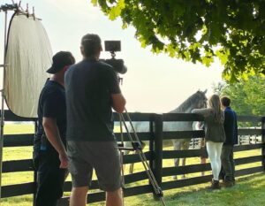 Danielle Demski Instagram - Not to brag but we met some famous race horses while on set in Kentucky with @toyota 😉🐎🎬
Perks of the job…needless to say they stole the show!! #TheBrangelinaOfHorses
.
.
.
.
#racehorses #tvcommercial #kentucky #husbandandwife #toyotaroadtrip #actor #toyota #setlife #letsgoplaces #workhubby #roadtrip #behidthescenes #bts #coupleswhoworktogether #usaroadtrip #danielleandethan