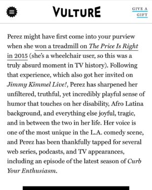 Danielle Perez Instagram - I’m on the list 📝 thank you @vulture 😘
I’ll performing with other certified list babes at the @vulturefestival 11/14 at @thehollywoodroosevelt 💫

links to article & tickets in bio 💘