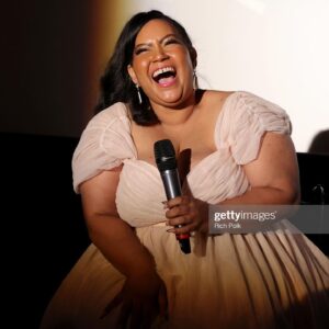 Danielle Perez Instagram - it’s giving Glinda 🌈✨💕

I had an incredible time presenting at the @disabilityfilmchallenge Awards Ceremony at @sonypictures 🏆 it was an honor to be surrounded by so much disabled talent. Thank you @nicnovicki for all the work that you do to create opportunities and jobs for us. I love being part of the disabled community and am thankful for this night to celebrate all that we have to offer the entertainment industry 💗

✨ styling @meaghanpoconnor @fashion_finds @patcrowley 
👗 @eloquii
