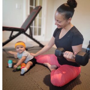 Danielle Vega Instagram - :: Starting good habits early over here. ❤️
•
•
•
Thanks Titi @sheebs03 for Dallas's workout gear! She loves it! 😆
•
•
•
#DanielleVega #BabyGirl #FitMom #StartThemEarly #FitMama #WorkOut #MomAndDaughter