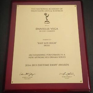 Danielle Vega Instagram - :: Every time I look at this plaque I hear a voice whispering in my ear: Remember Who tf You Are!!! 🌟 

I serve a God of Completion and I know he will finish what he started in my life. He's not done yet - and neither am I. ❤
•
•
•
•
•
•
•
•
•
•
#DanielleVega #EmmyNominated #Actress #Completion #NeverGiveUp #Motivated #DaytimeEmmys #Nominated #FutureWinner #ImAStar